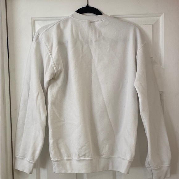 XOXO White Crewneck Sweater with Pink Logo - Picture 3 of 3